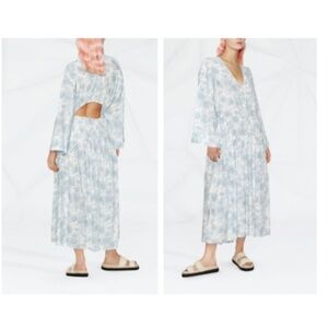 Vince Blue Floral Dress